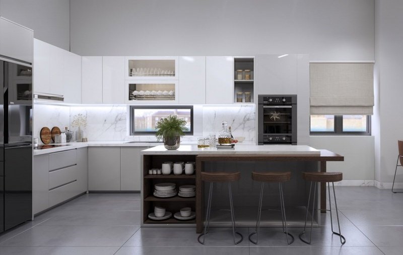 Tuyệt chiêu thiết kế nội thất phòng bếp hiện đại đa năng 3